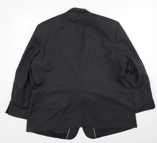 Universal Tailor Mens Grey Polyester Jacket Suit Jacket Size 44 Regular