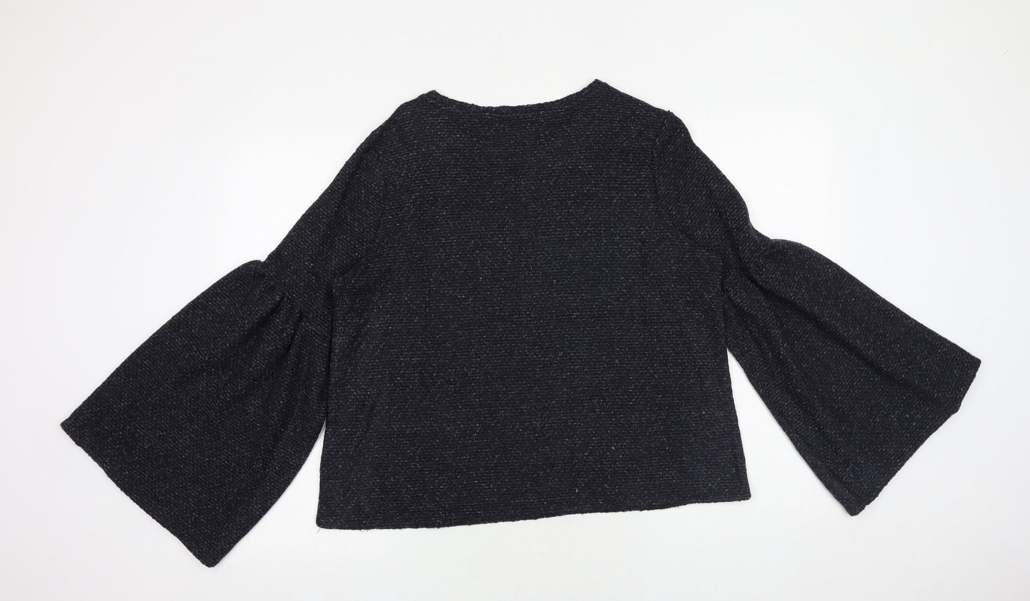 Marks and Spencer Womens Blue Round Neck Polyester Pullover Jumper Size 14