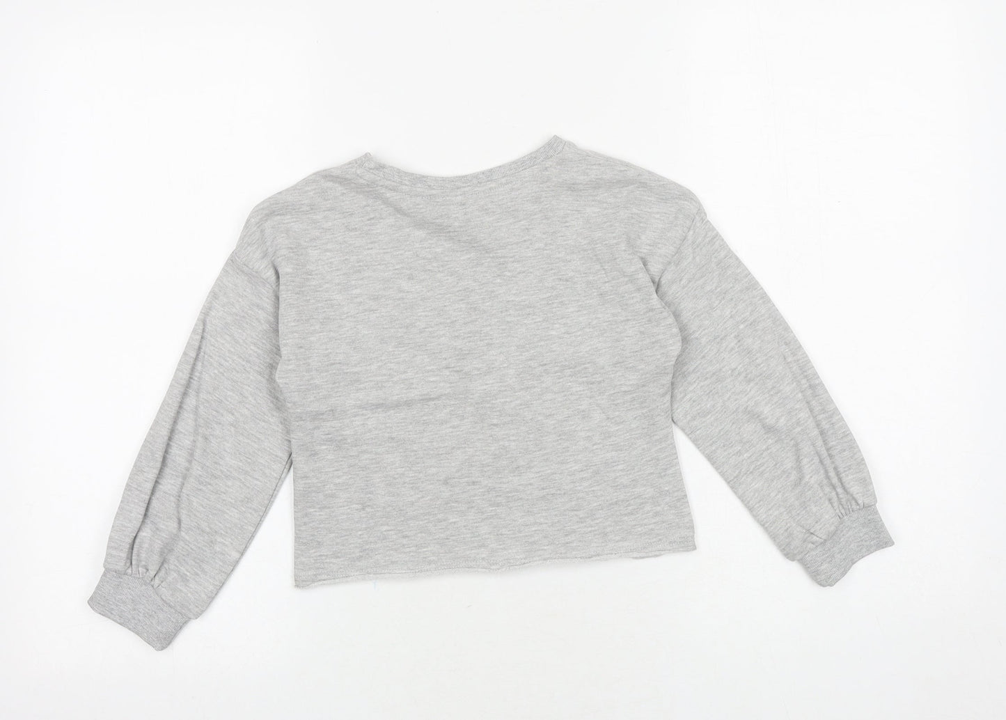 Matalan Girls Grey Viscose Pullover Sweatshirt Size 6 Years Pullover - Bonjour