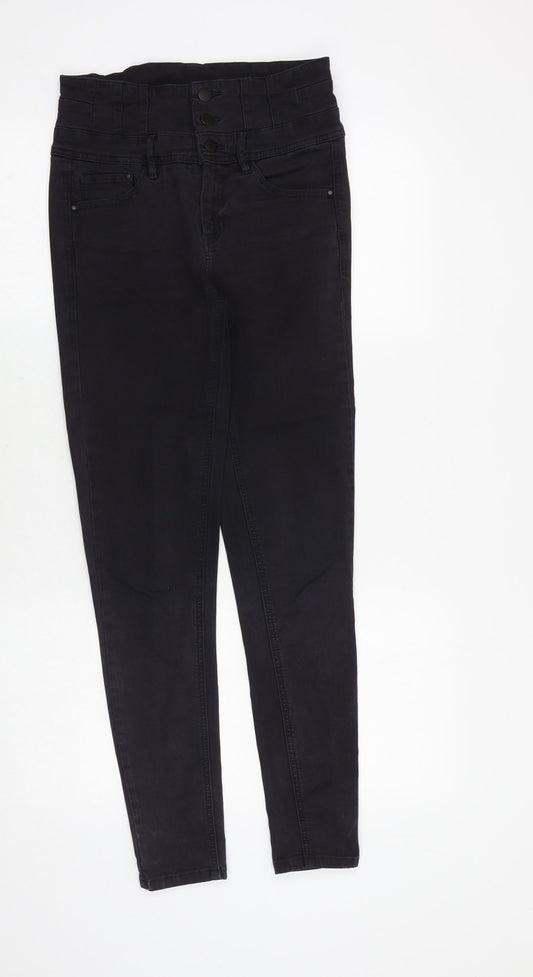 Only Jeans Womens Black Cotton Skinny Jeans Size 28 in Slim Zip
