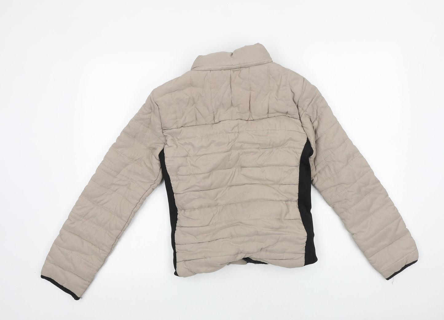 Preworn Womens Beige Puffer Jacket Jacket Size S Zip