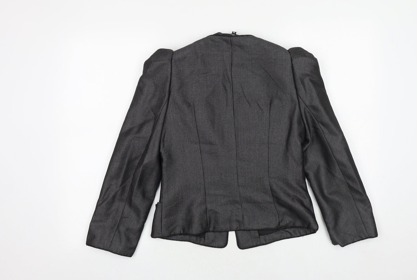 atentif Womens Grey Polyester Jacket Blazer Size 10 - Shoulder Detail