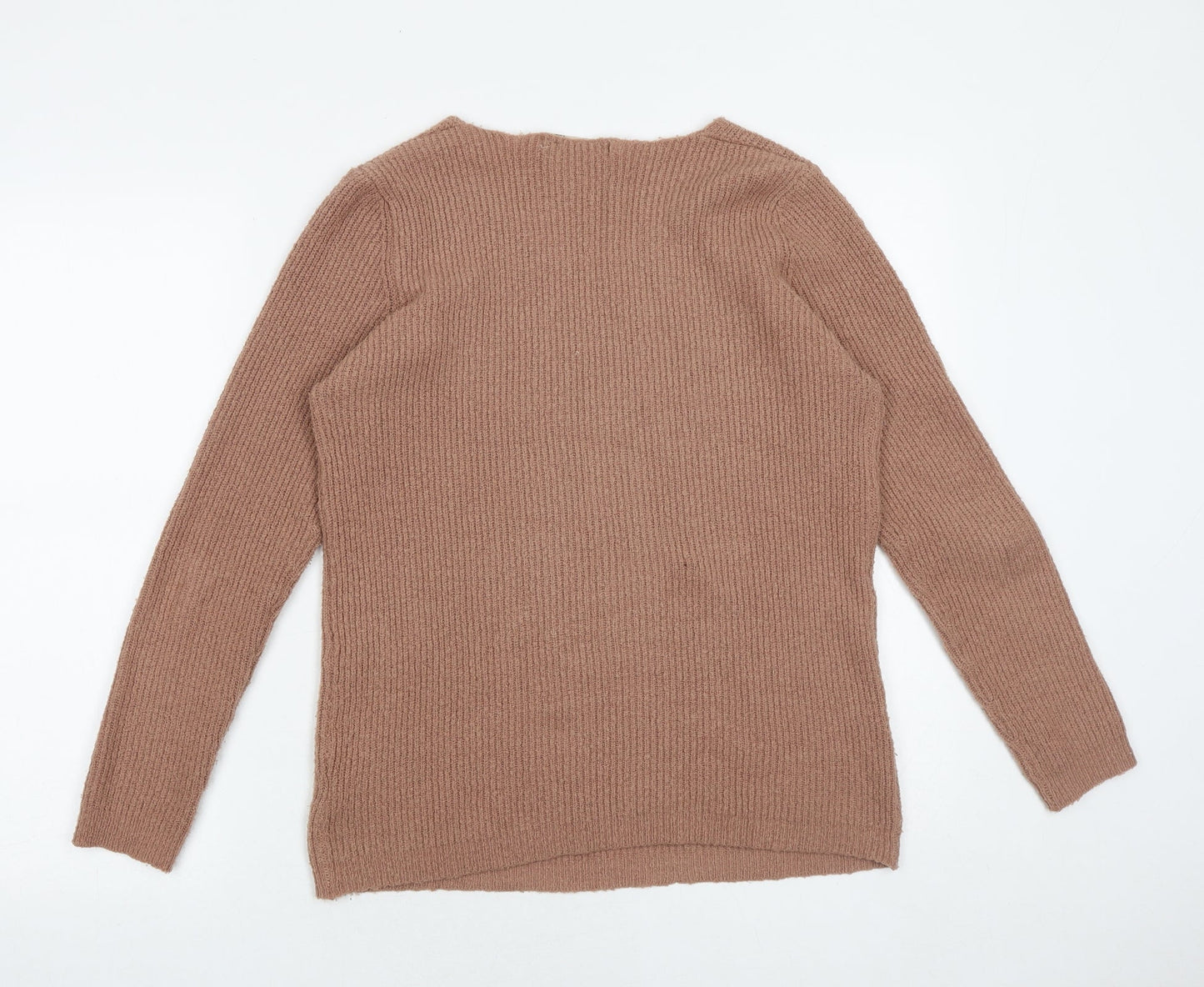 Sfera Womens Pink V-Neck Polyester Pullover Jumper Size L