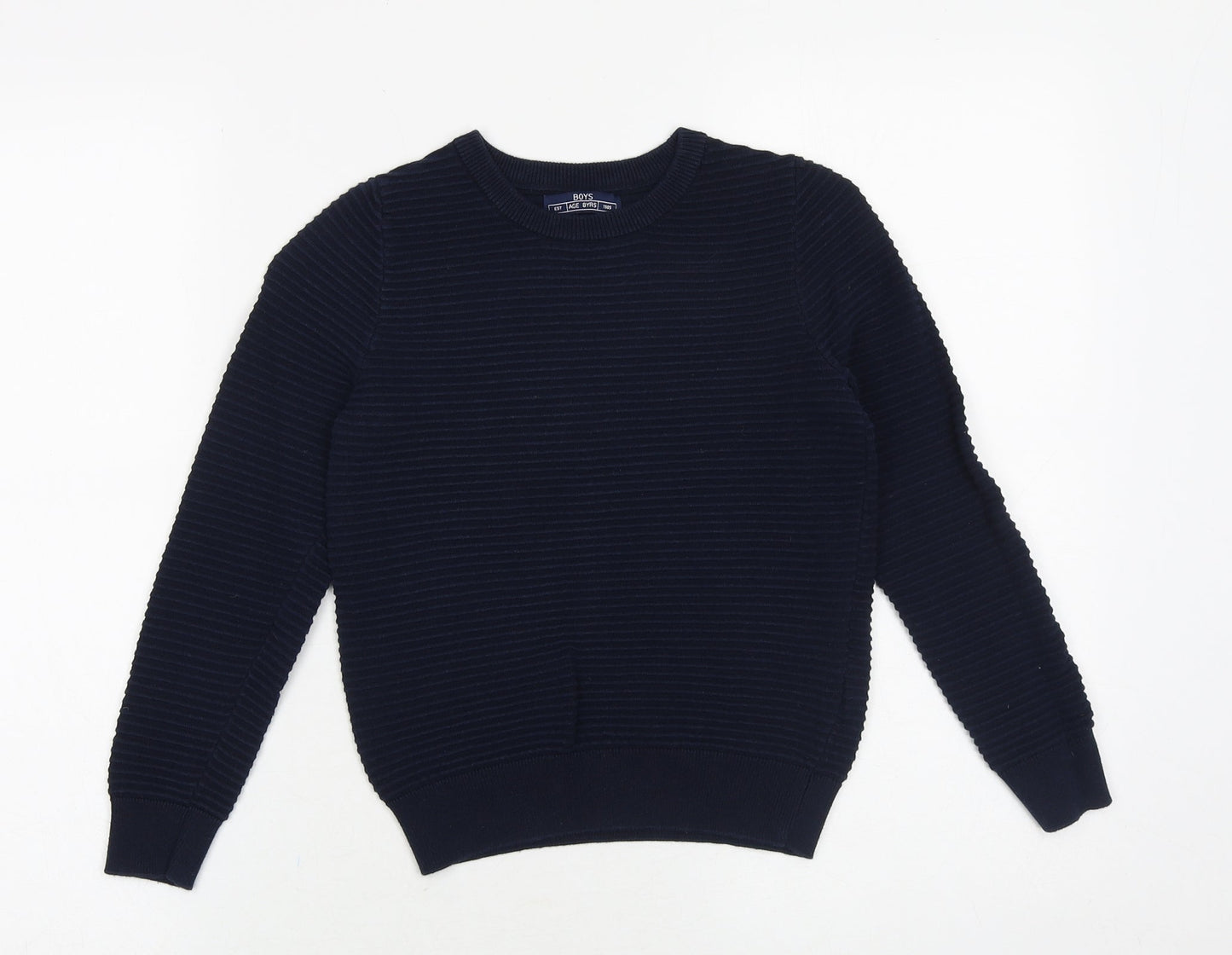 Matalan Boys Blue Cotton Pullover Sweatshirt Size 8 Years Pullover