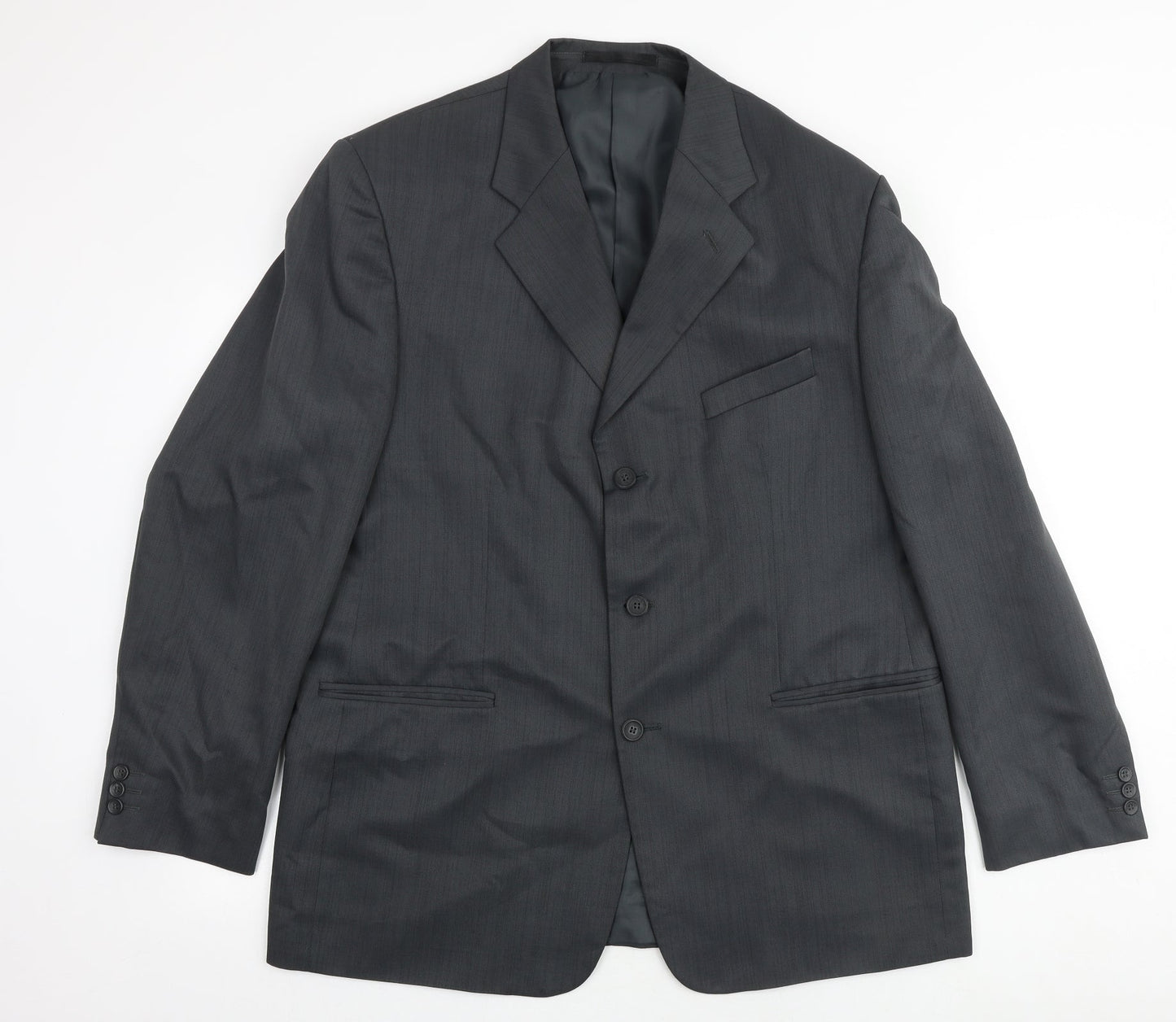 zantos Mens Grey Polyester Jacket Suit Jacket Size 44 Regular