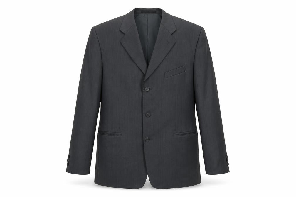 zantos Mens Grey Polyester Jacket Suit Jacket Size 44 Regular