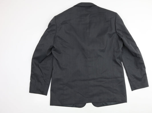 zantos Mens Grey Polyester Jacket Suit Jacket Size 44 Regular