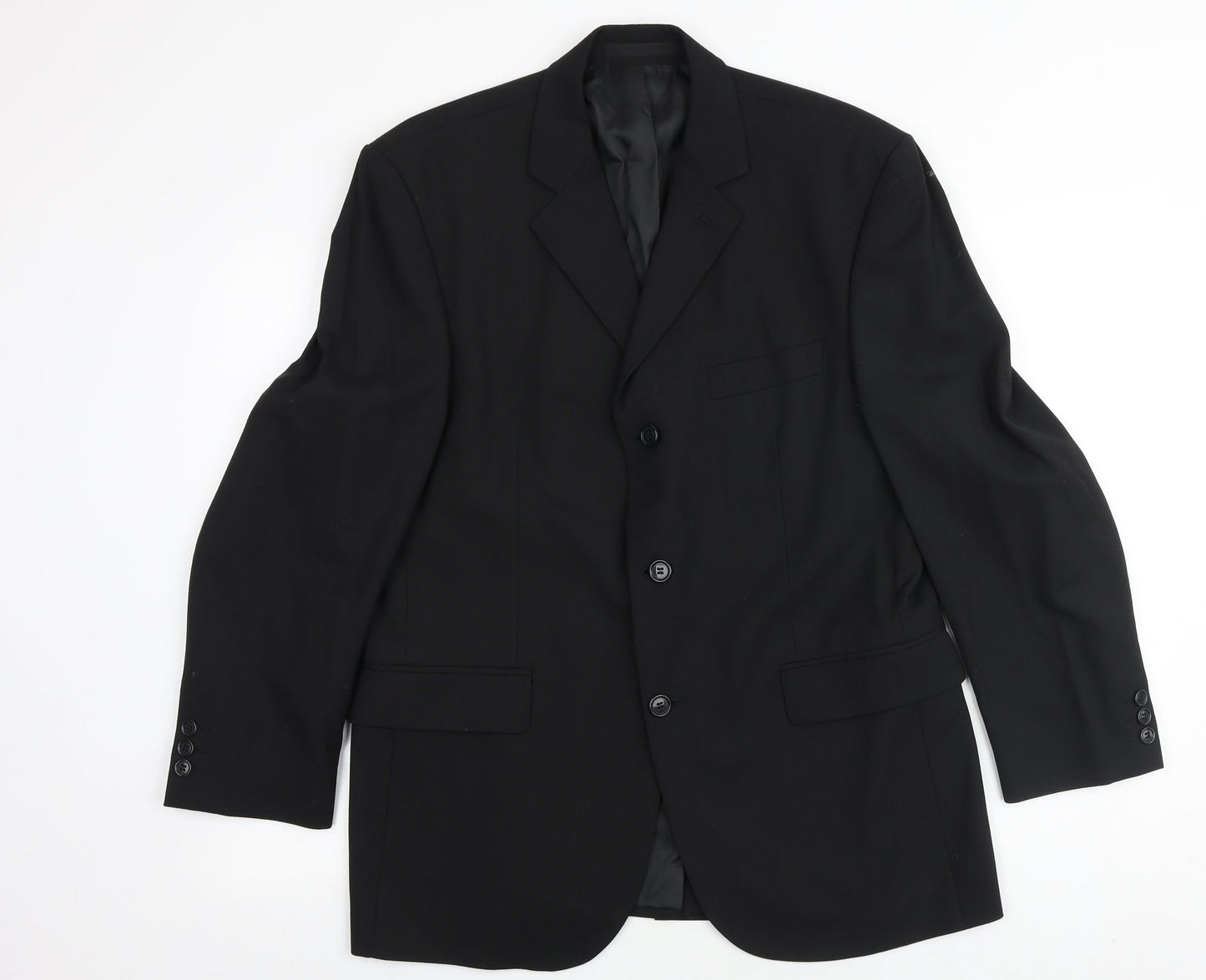Burton Mens Black Wool Jacket Suit Jacket Size 40 Regular