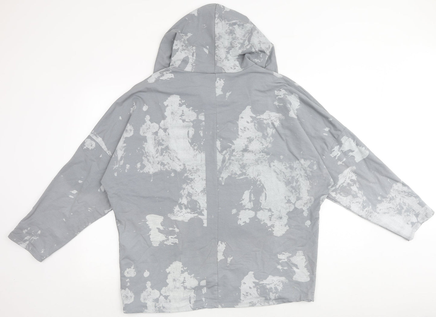 Nabella Womens Grey Geometric Polyester Pullover Hoodie Size S Pullover