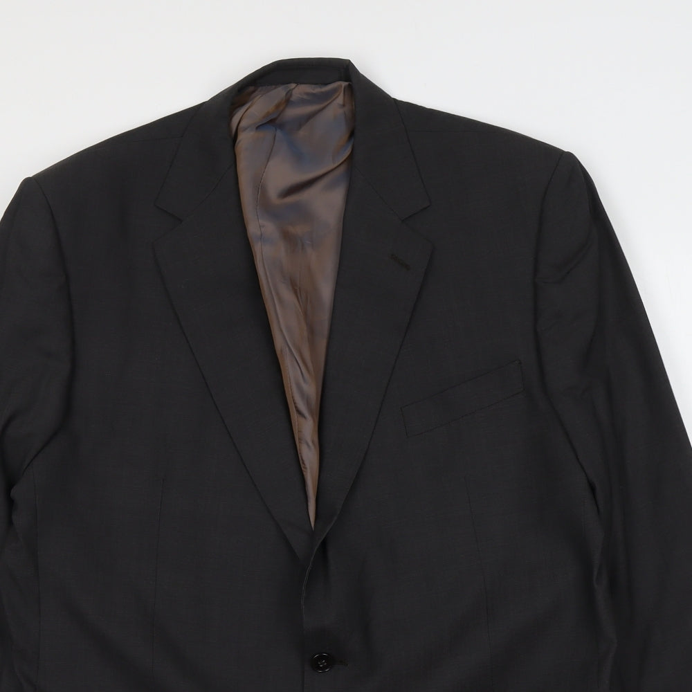 Marks and Spencer Mens Grey Wool Jacket Suit Jacket Size L Regular
