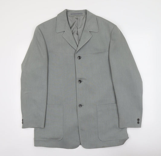 REMUS Mens Grey Polyester Jacket Suit Jacket Size M Regular