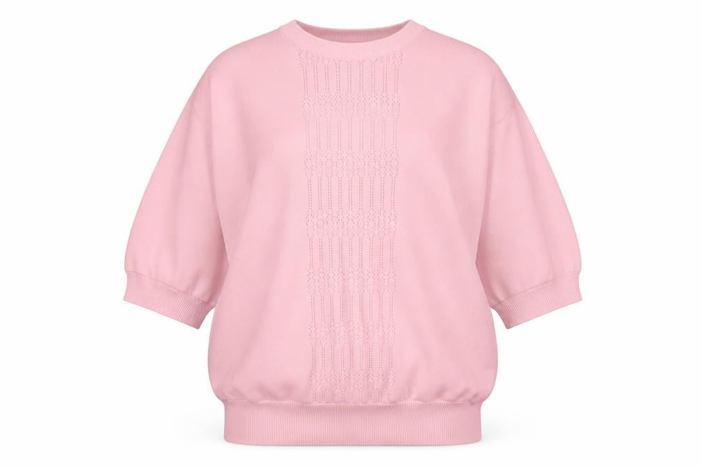 Classics Womens Pink Round Neck Polyester Pullover Jumper Size 14