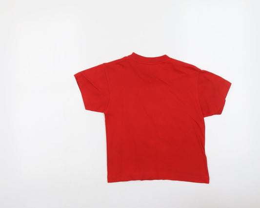 JHK Boys Red Cotton Pullover T-Shirt Size 5-6 Years Crew Neck Pullover - Bull Spanish Fiesta