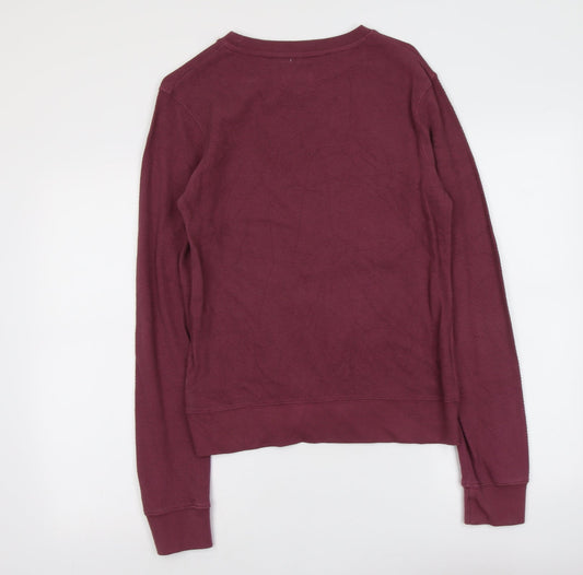 Boohoo Mens Purple Cotton Pullover Sweatshirt Size M