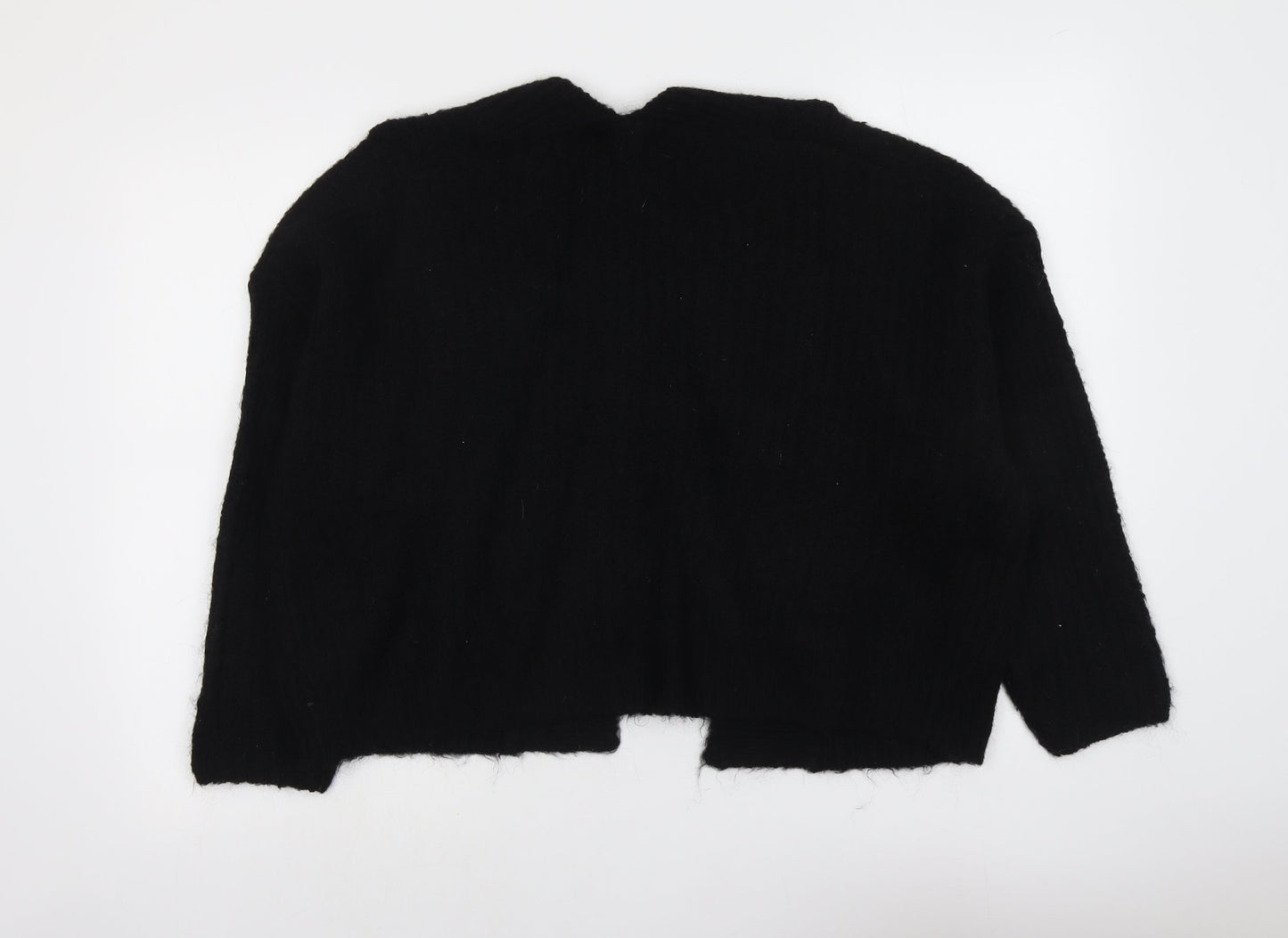NEXT Womens Black V-Neck Acrylic Cardigan Jumper Size M