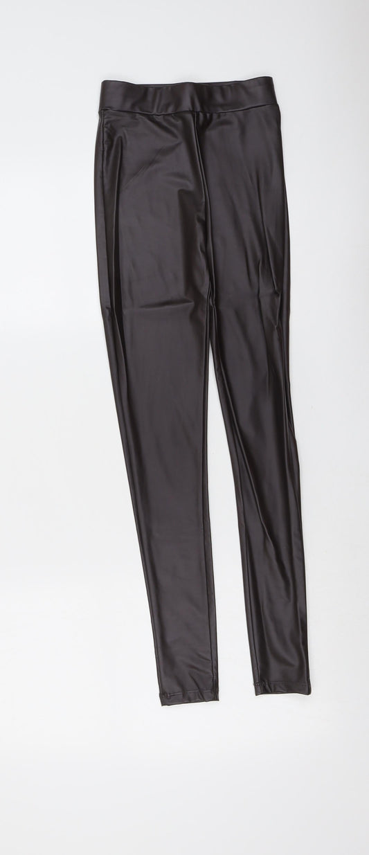 Pull&Bear Womens Brown Polyester Chino Leggings Size XS L26 in
