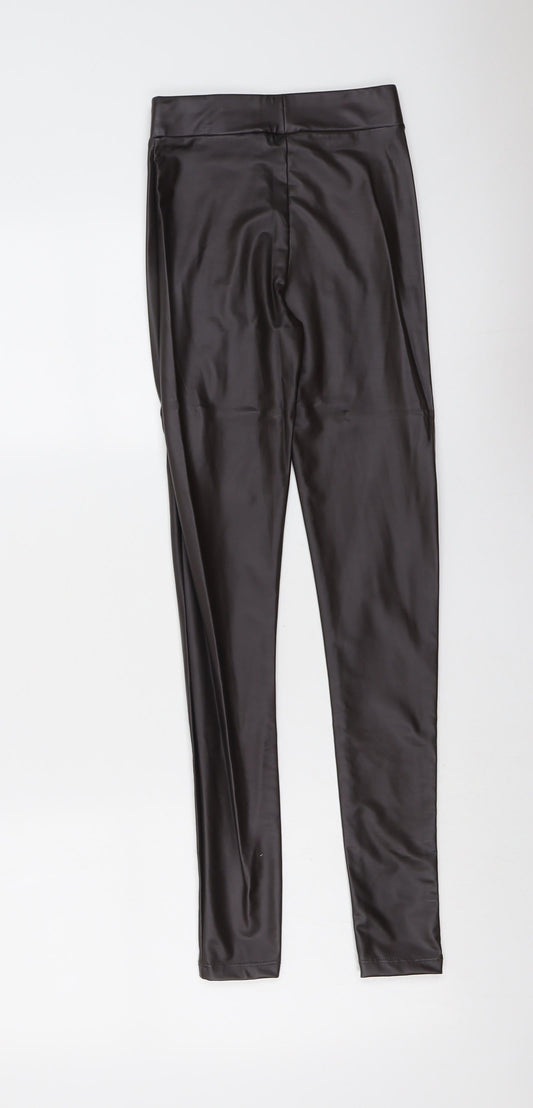 Pull&Bear Womens Brown Polyester Chino Leggings Size XS L26 in