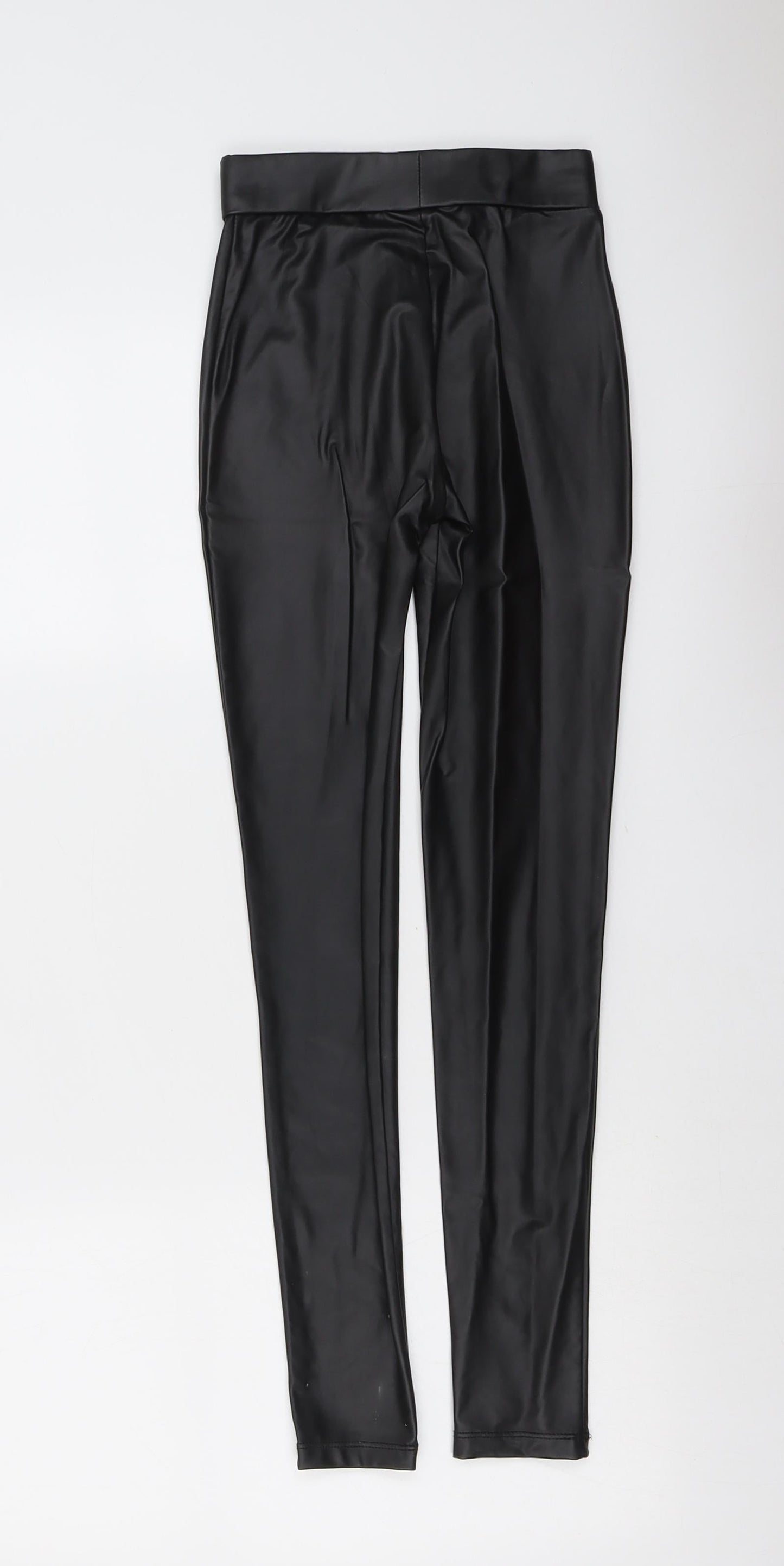 Pull&Bear Womens Black Polyester Chino Leggings Size XS L26 in