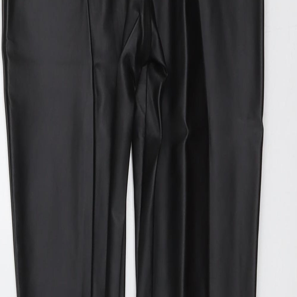 Pull&Bear Womens Black Polyester Chino Leggings Size XS L26 in