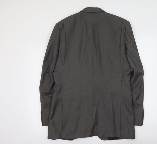 Burton Mens Grey Polyester Jacket Suit Jacket Size M Regular