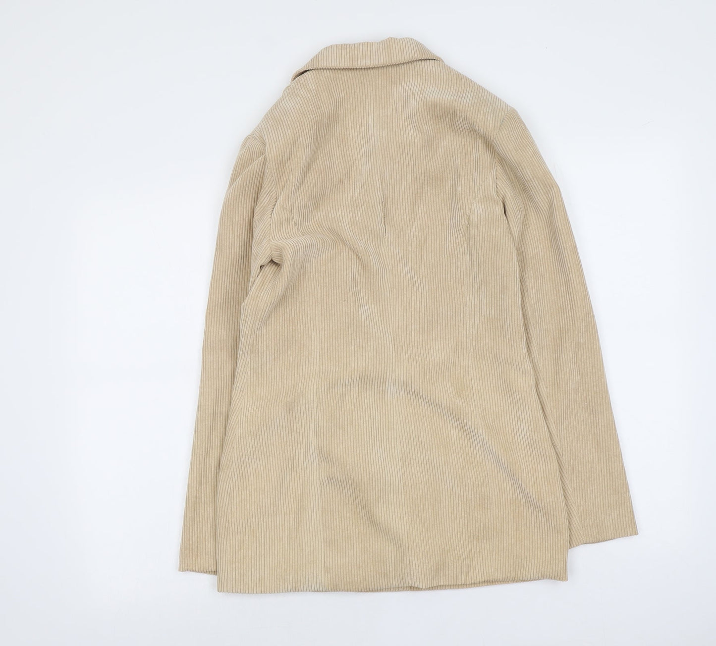 PRETTYLITTLETHING Womens Beige Jacket Size 4 Button