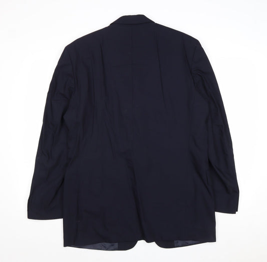 Woolmark Mens Blue Wool Jacket Suit Jacket Size 40 Regular