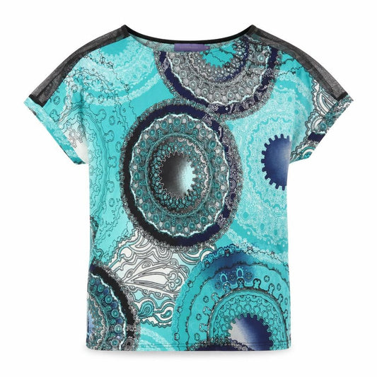 Womens UK Size M Autonomy Blue Polyester T-Shirt