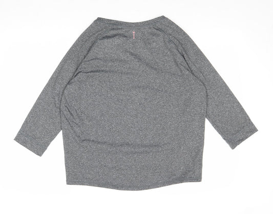 Java Wellness Womens Grey Polyester Pullover Casual Size S Round Neck Pullover - Be Wellness