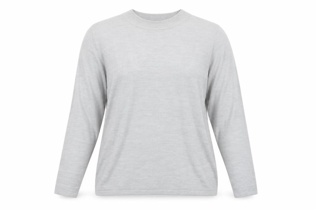 Marks and Spencer Womens Grey Round Neck Acrylic Pullover Jumper Size 18