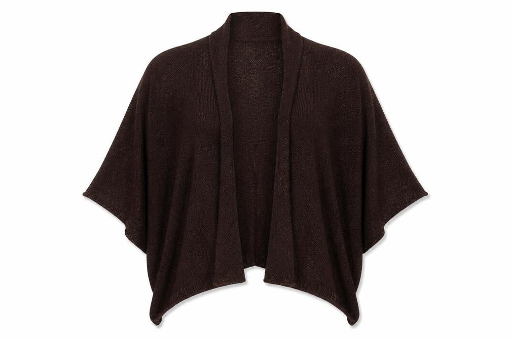 Marks and Spencer Womens Brown V-Neck Acrylic Cardigan Jumper One Size