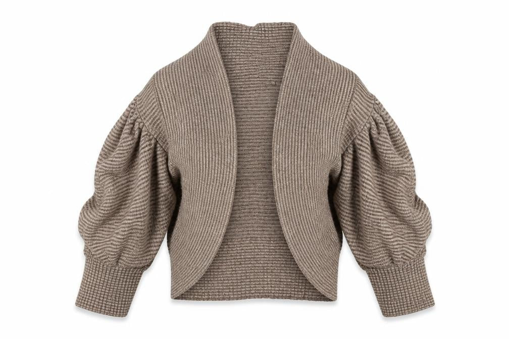 New Look Womens Brown V-Neck Striped Acrylic Cardigan Jumper Size M