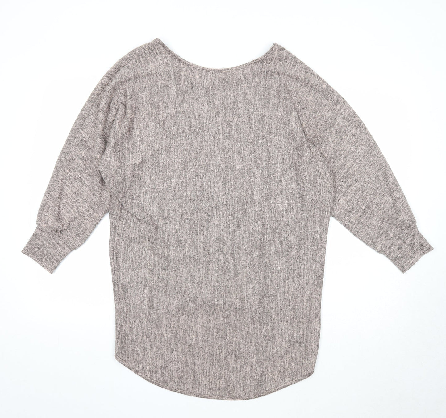 Apricot Womens Grey Scoop Neck Acrylic Pullover Jumper Size 10