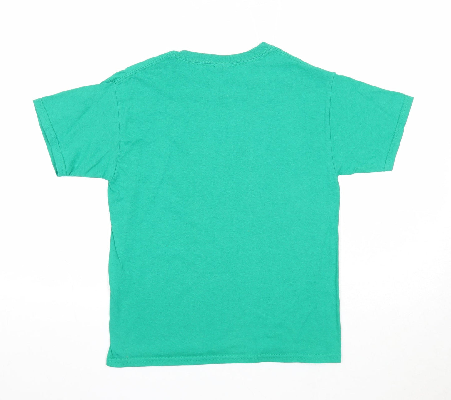 Gildan Boys Green Cotton Pullover T-Shirt Size S Crew Neck Pullover - Moose