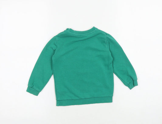 LC Waikiki Baby Green Cotton Pullover Jumper Size 12-18 Months Button - Mom's Little Camper