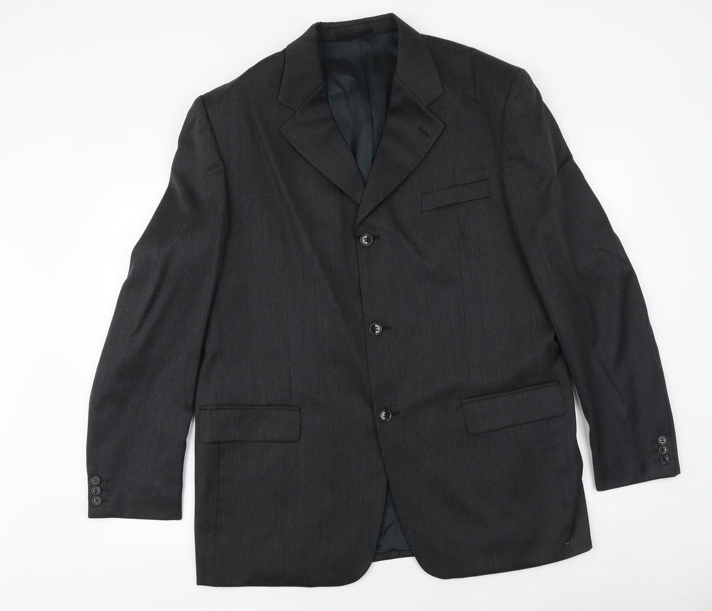 Horne Brothers Mens Grey Polyester Jacket Suit Jacket Size 44 Regular