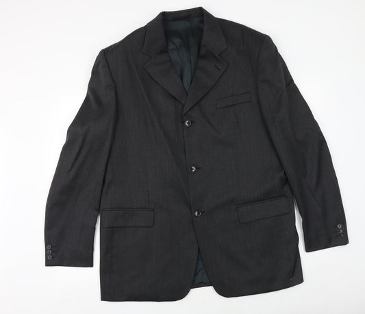 Horne Brothers Mens Grey Polyester Jacket Suit Jacket Size 44 Regular