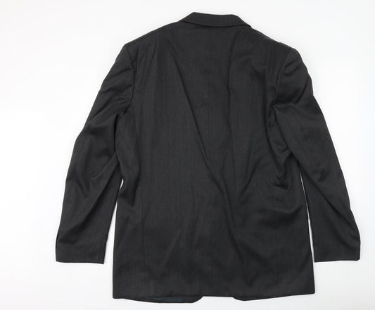 Horne Brothers Mens Grey Polyester Jacket Suit Jacket Size 44 Regular