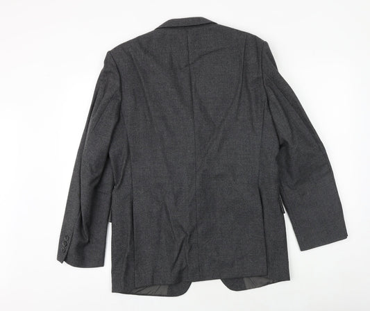 Debenhams Mens Grey Wool Jacket Suit Jacket Size 40 Regular