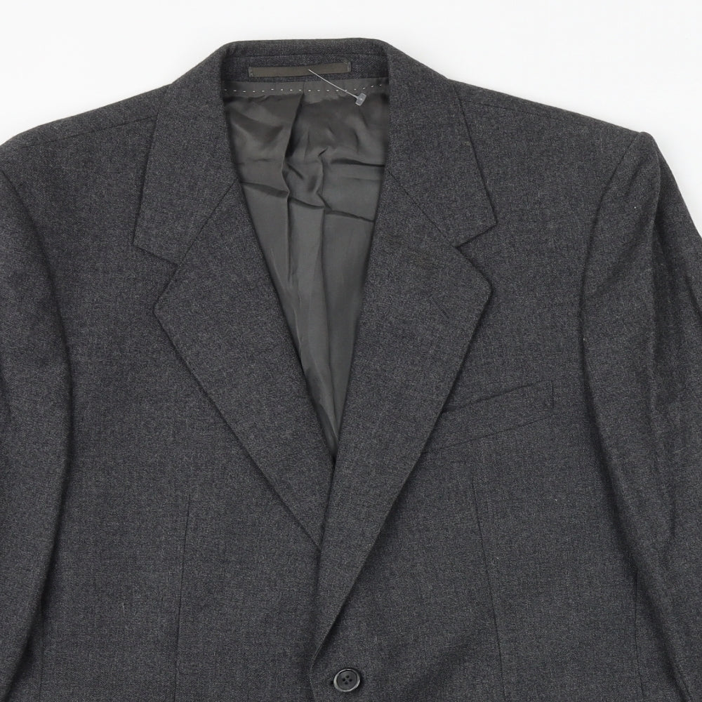 Debenhams Mens Grey Wool Jacket Suit Jacket Size 40 Regular