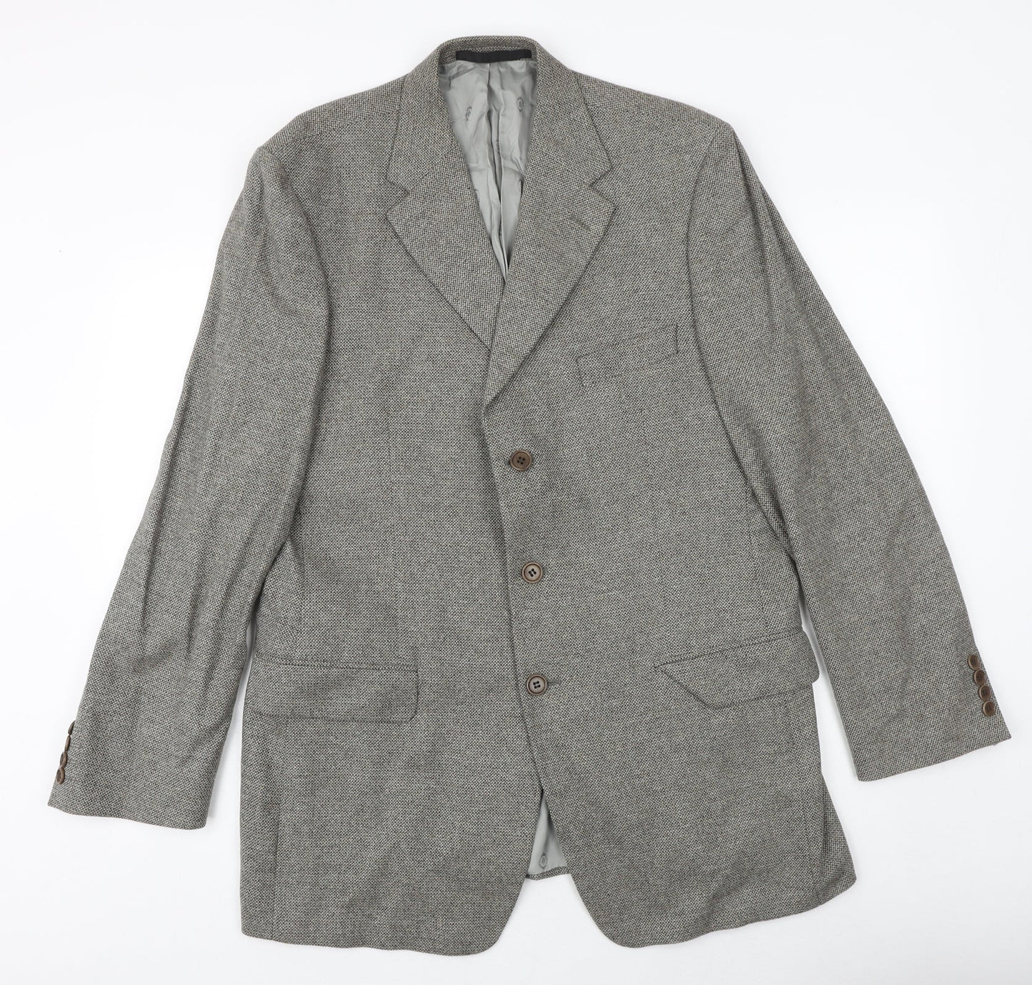 Marks and Spencer Mens Brown Wool Jacket Blazer Size 42 Regular