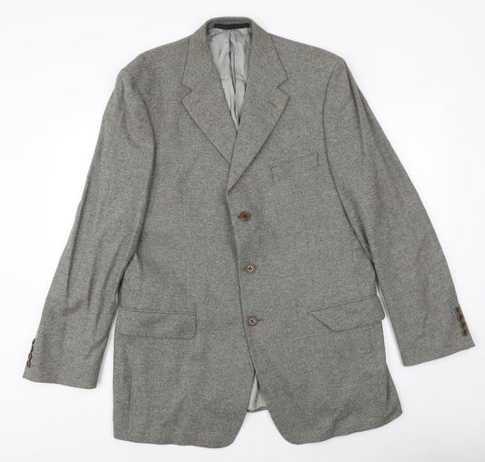 Marks and Spencer Mens Brown Wool Jacket Blazer Size 42 Regular