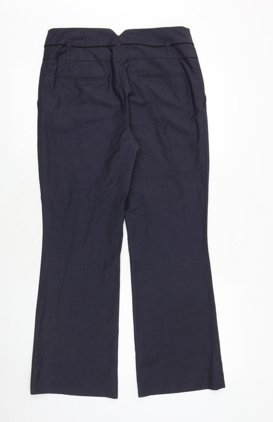 NEXT Womens Blue Polyester Dress Pants Trousers Size 10 Regular Zip