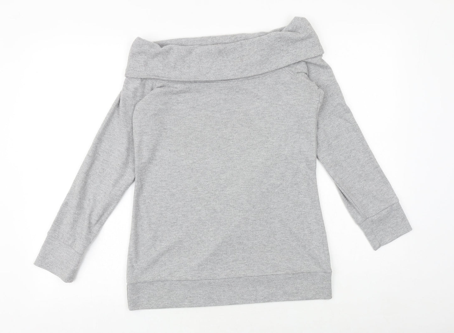 Select Womens Grey Boat Neck Polyester Pullover Jumper Size 12