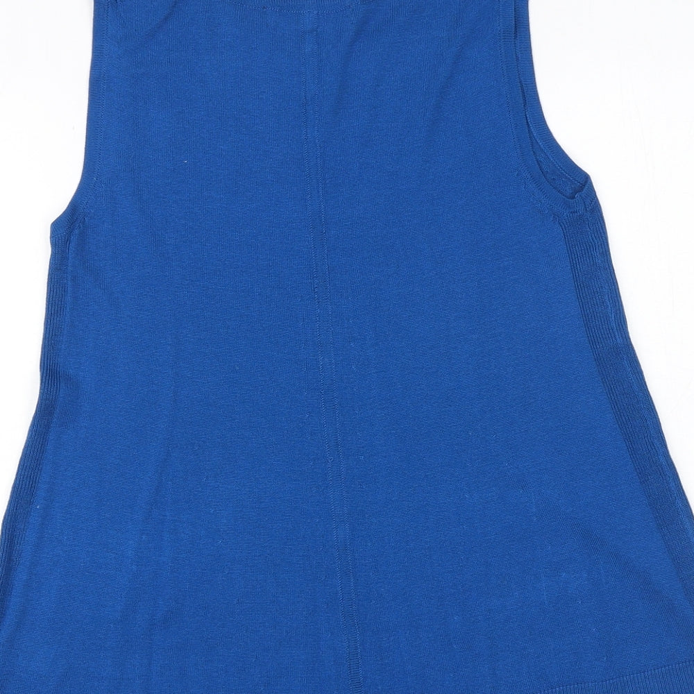 Marks and Spencer Womens Blue Round Neck Acrylic Pullover Jumper Size 10