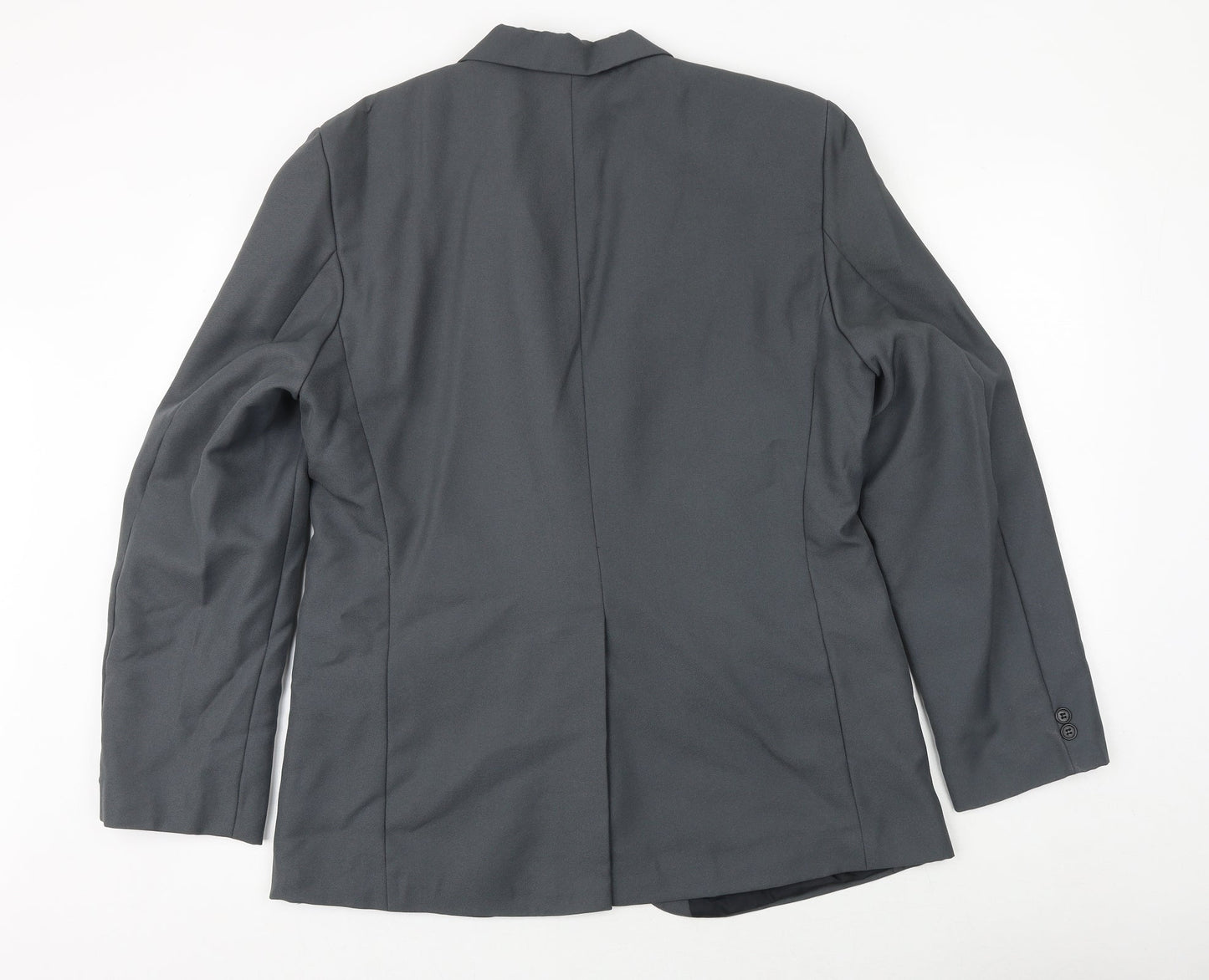 Preworn Mens Grey Polyacrylate Fibre Jacket Suit Jacket Size 42 Regular