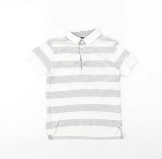 NEXT Boys Grey 100% Cotton Basic Polo Size 2-3 Years Collared Button
