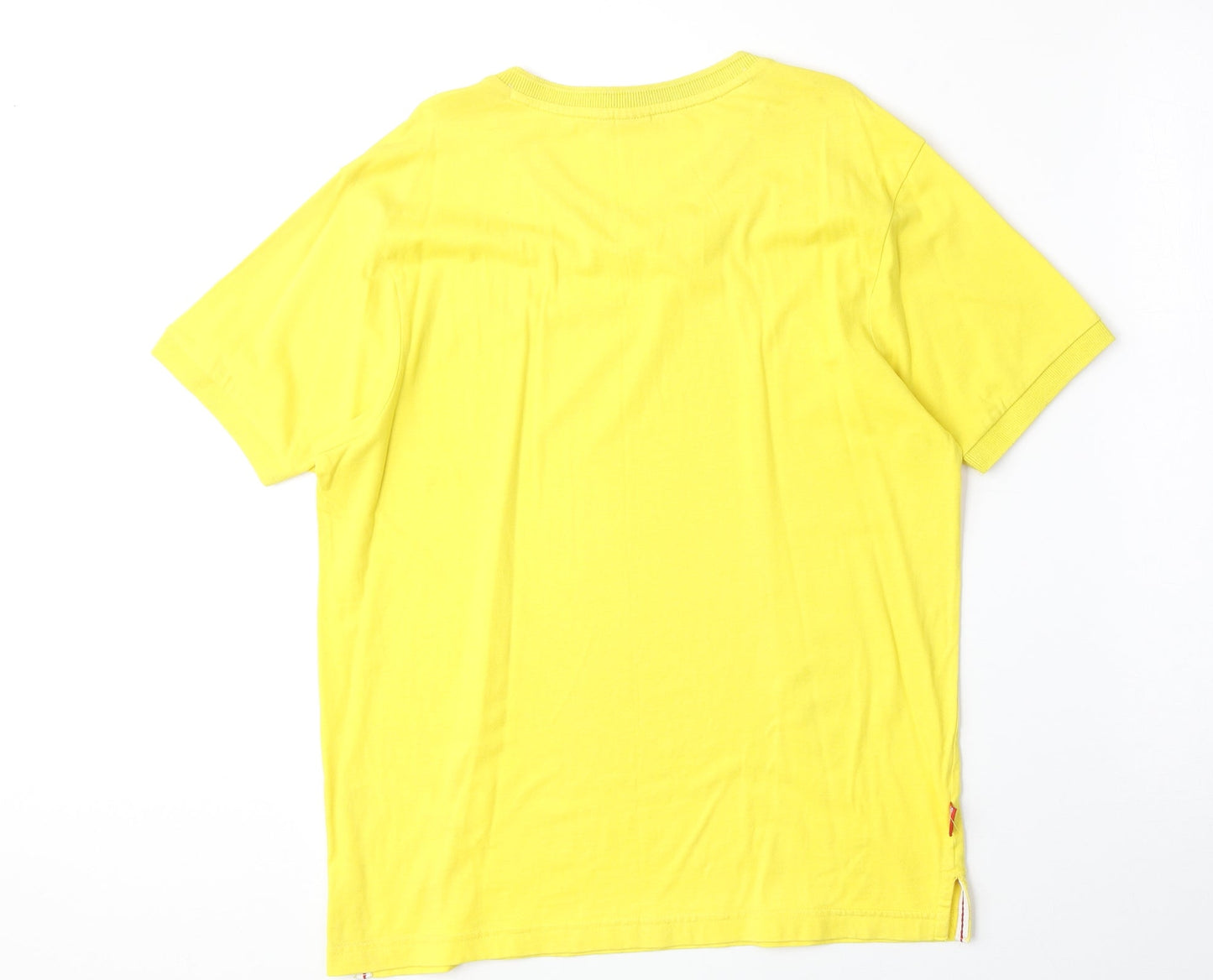 Slazenger Boys Yellow Polyester Basic T-Shirt Size 13 Years V-Neck Pullover