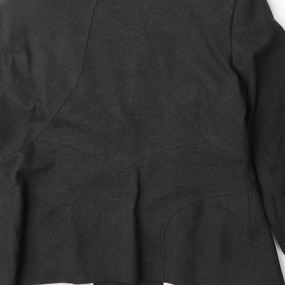 NEXT Womens Grey Polyester Jacket Suit Jacket Size 12