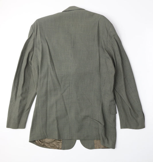 Marks and Spencer Mens Green Cotton Jacket Suit Jacket Size M Regular
