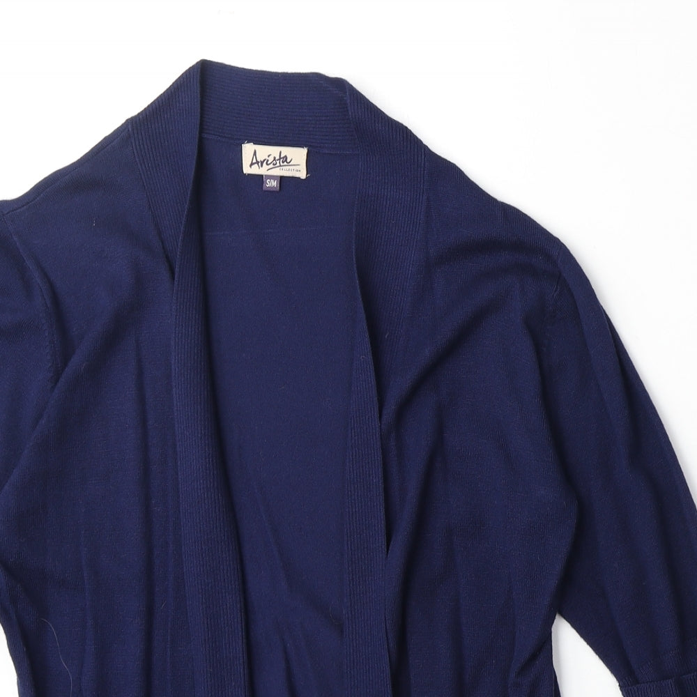 Arista Womens Blue V-Neck Viscose Cardigan Jumper Size S
